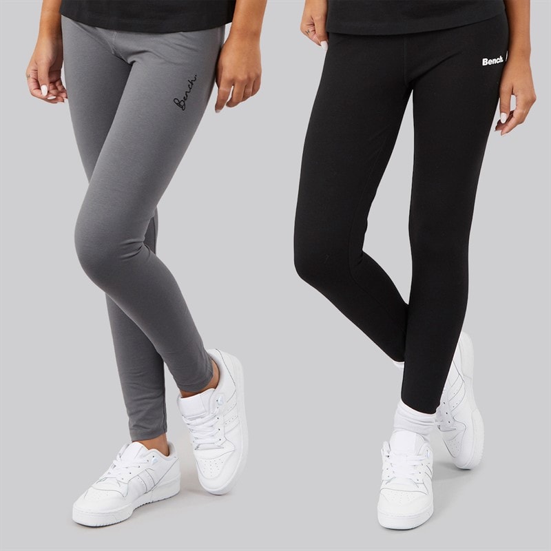 Bench Womens Two Pack Leggings Black/Charcoal