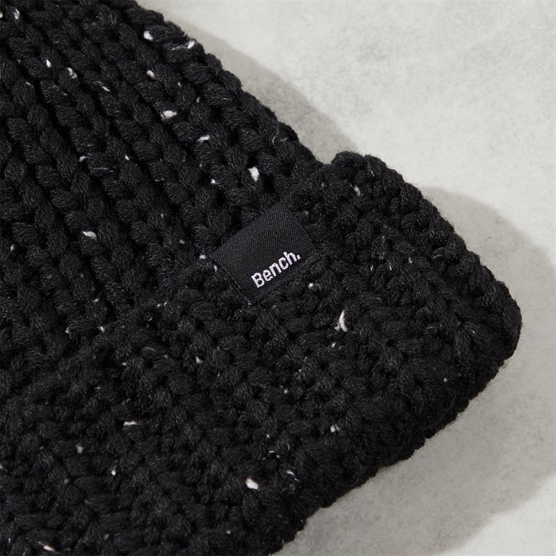 Womens Daisie Bobble Hat Black - Image 2