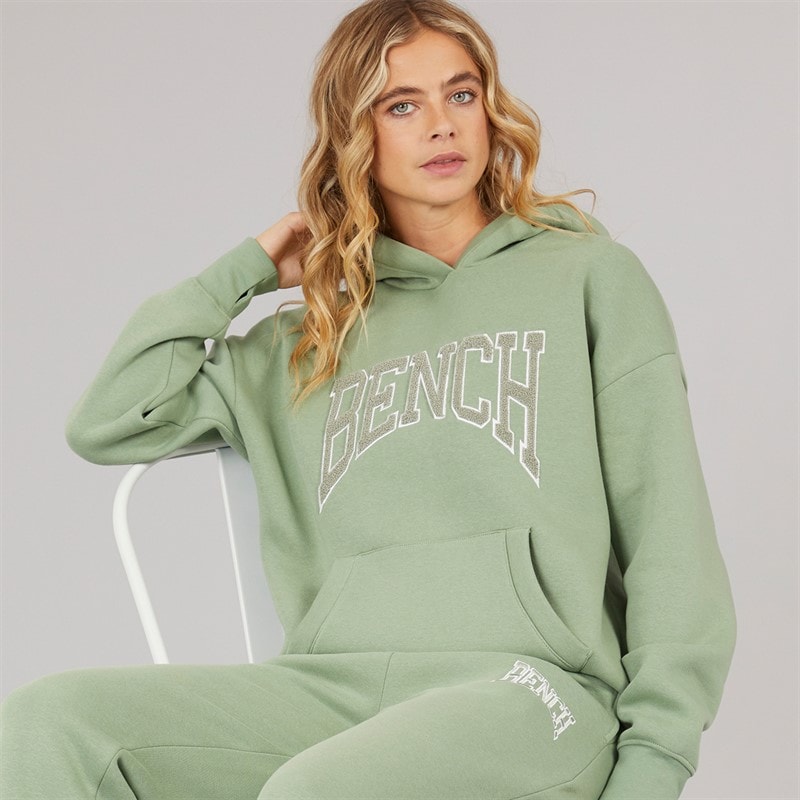 Bench Womens Riddy Oversized Hoodie Sage Green