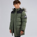 Boys Propp Padded Parka Coat Khaki