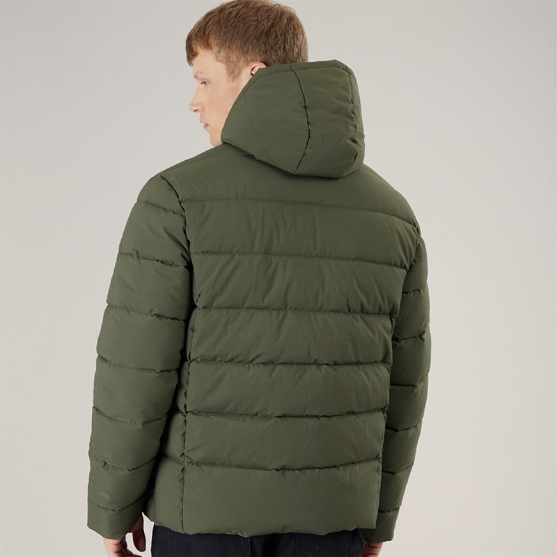 Mens Rynor Padded Coat Faded Olive - Image 2