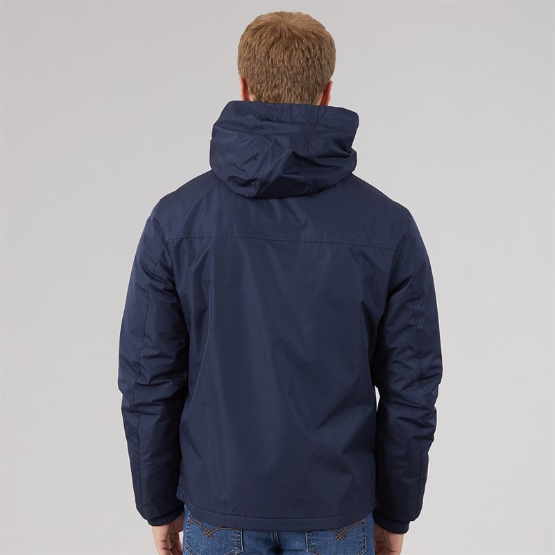 Mens Hawn Hooded Coat Navy - Image 2