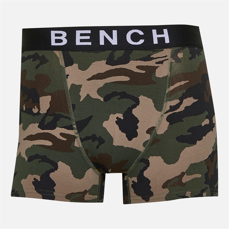 Mens Seven Pack Jacquard Waistband Bamboo Boxer Shorts Camo AOP/Charcoal Marl/Khaki/Camo AOP/Steel Grey/Ground Coffee/Black - Image 3