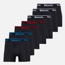 Mens Seven Pack Jacquard Waistband Bamboo Boxer Shorts Black