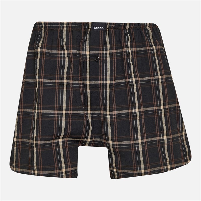 Mens Five Pack Boxers Black Check/Black/Black Stripe/Black/Black Check - Image 3
