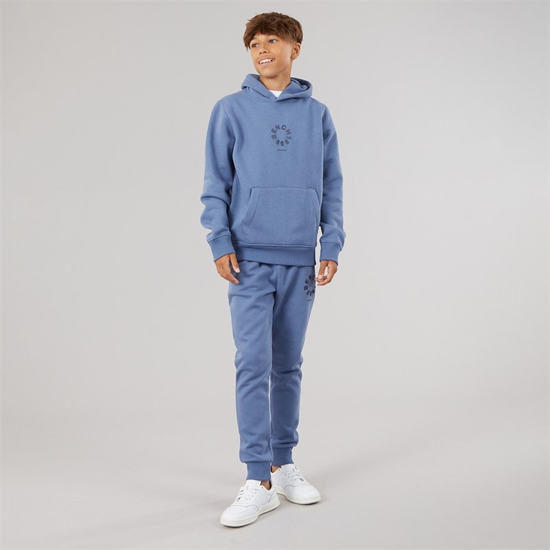 Boys Ipolter Hoodie And Joggers Tracksuit Mid Blue - Image 2