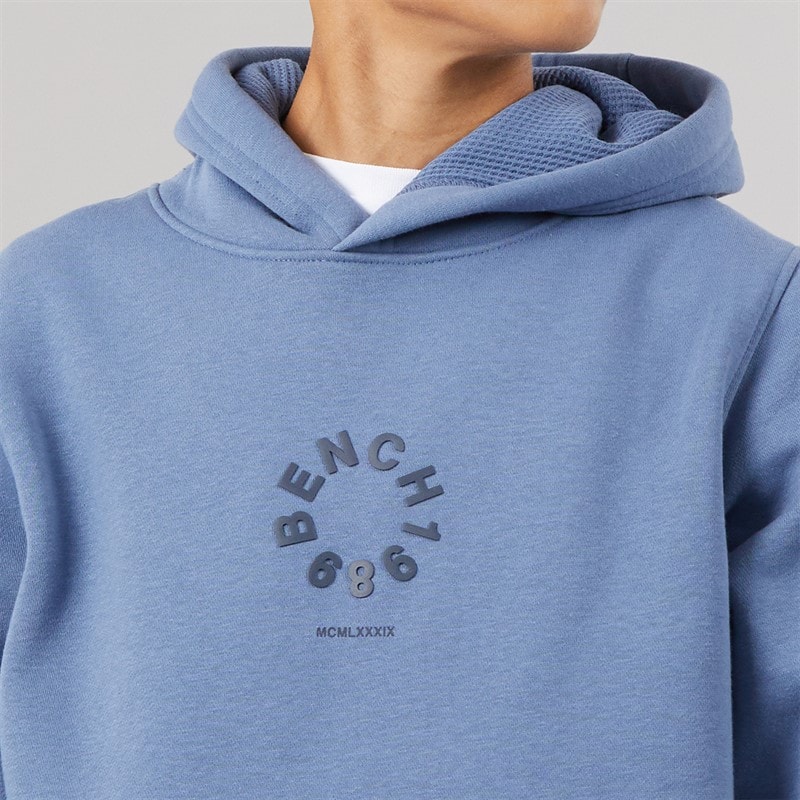 Boys Ipolter Hoodie And Joggers Tracksuit Mid Blue - Image 5