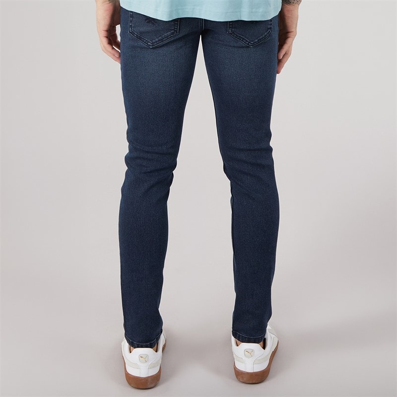 Mens Tedder Slim Jeans Dark Indigo Wash - Image 2
