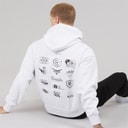 Mens Buxian Oversized Hoodie Light Grey Marl