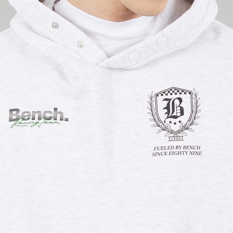 Mens Buxian Oversized Hoodie Light Grey Marl - Image 5