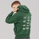 Mens Buxian Oversized Hoodie Primal Green