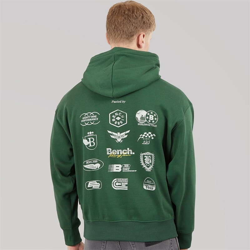 Mens Buxian Oversized Hoodie Primal Green - Image 3