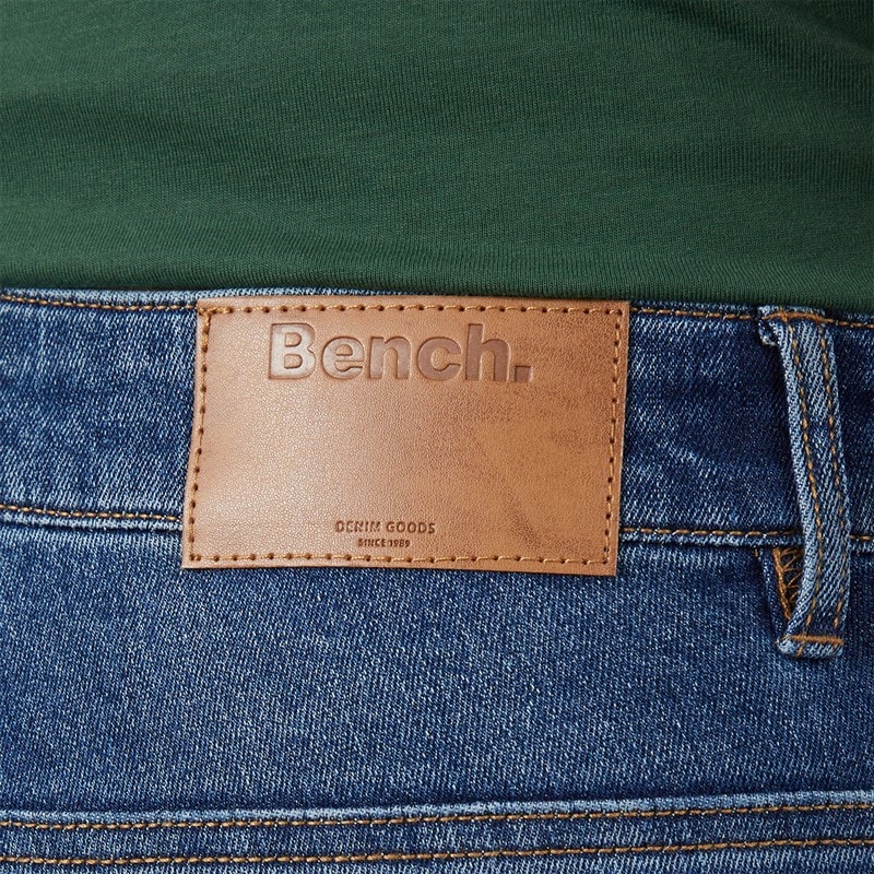 Mens Tedder Slim Jeans Mid Blue Wash - Image 3