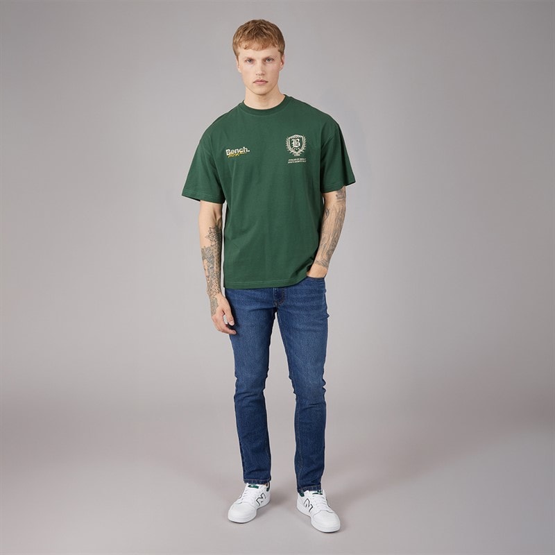 Mens Tedder Slim Jeans Mid Blue Wash - Image 4