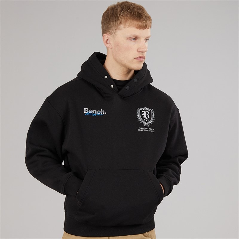 Mens Buxian Oversized Hoodie Black - Image 2