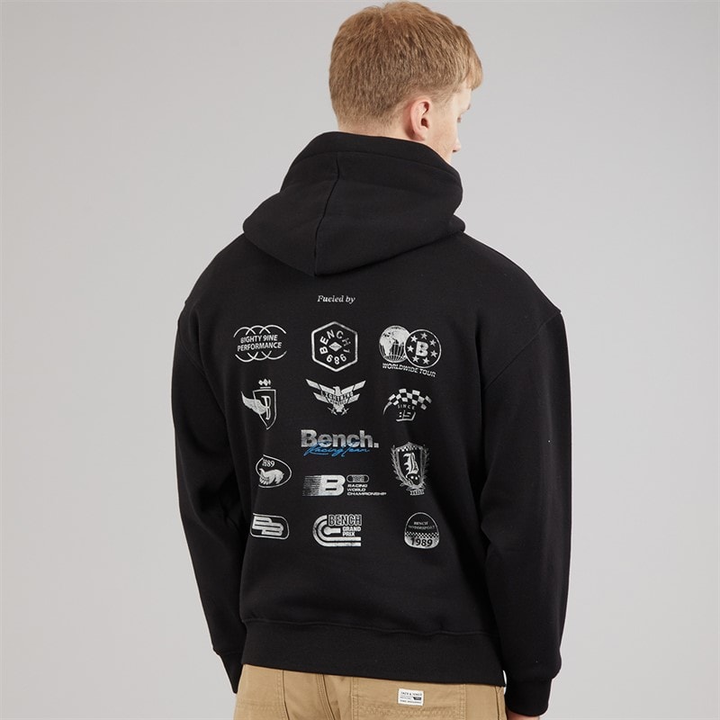 Mens Buxian Oversized Hoodie Black - Image 3