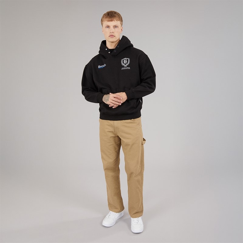Mens Buxian Oversized Hoodie Black - Image 4