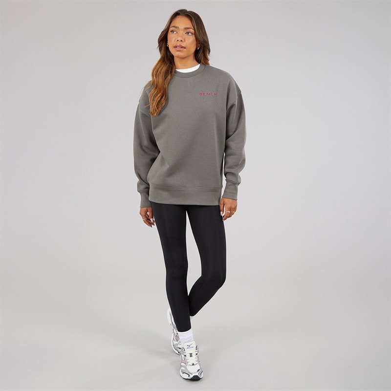 Womens Serrie Oversized Crew Sweat Charcoal - Image 4