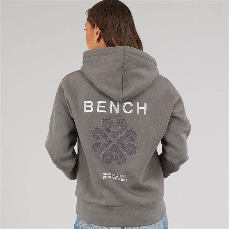 Womens Amba Hoodie With Boucle Graphic Charcoal - Image 3