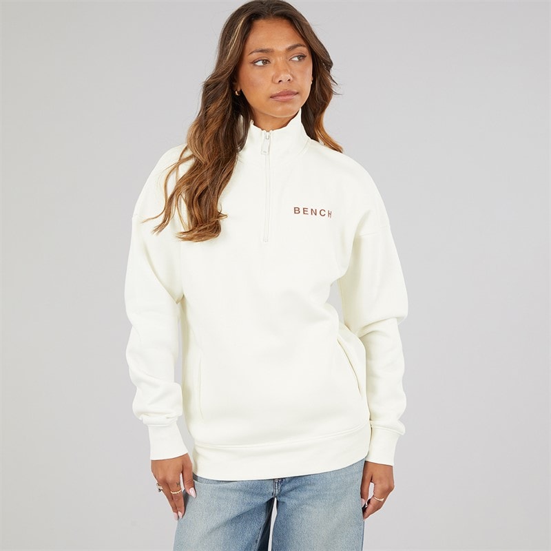 Womens Farla Oversized 1/4 Zip Winter White - Image 3