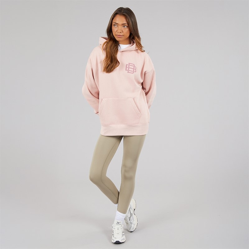 Womens Rietta Oversized Hoodie With Graphic Light Dusky Pink - Image 4