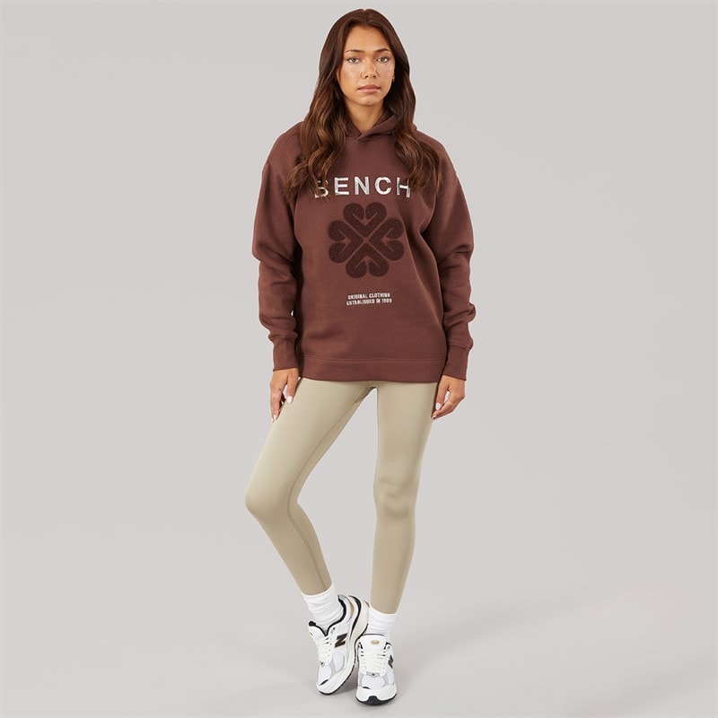 Womens Osta Loose Fit Hoodie Chocolate - Image 4