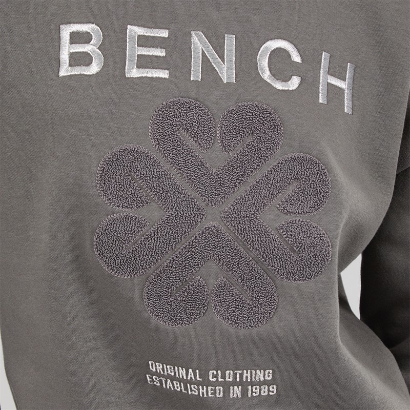 Womens Derma Crew Sweatshirt Charcoal - Image 3