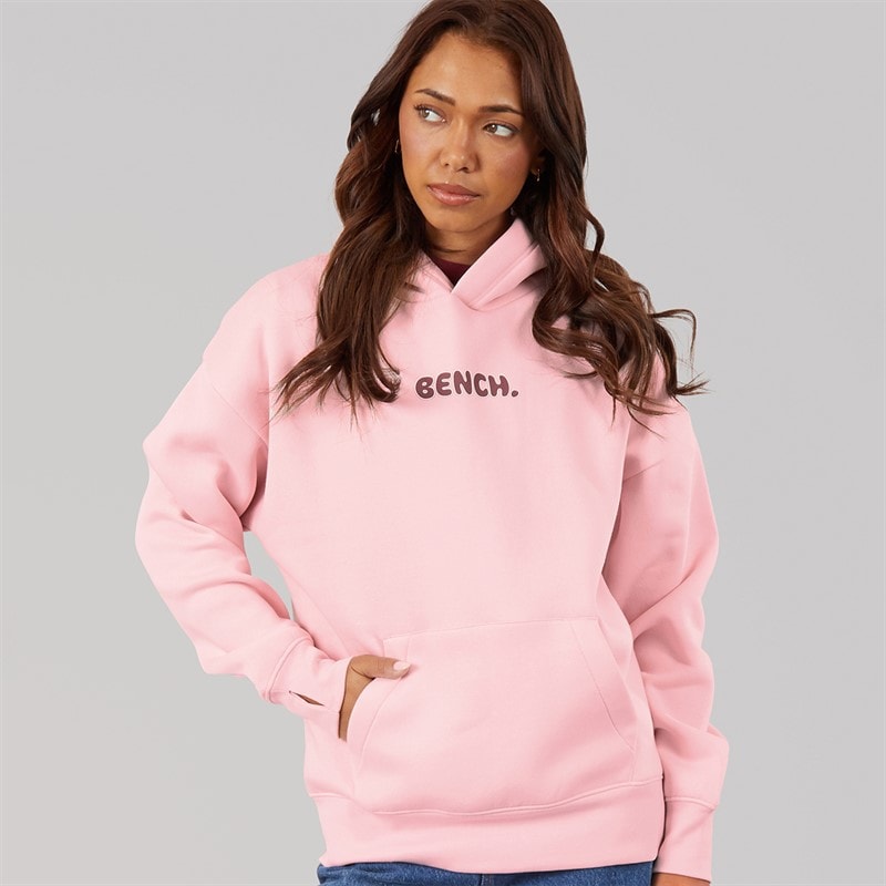Womens Fessa Oversized Hoodie With Graphic Print Fairytale Pink - Image 2