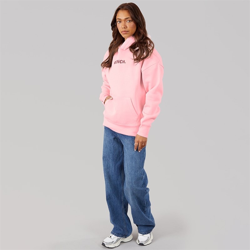 Womens Fessa Oversized Hoodie With Graphic Print Fairytale Pink - Image 4
