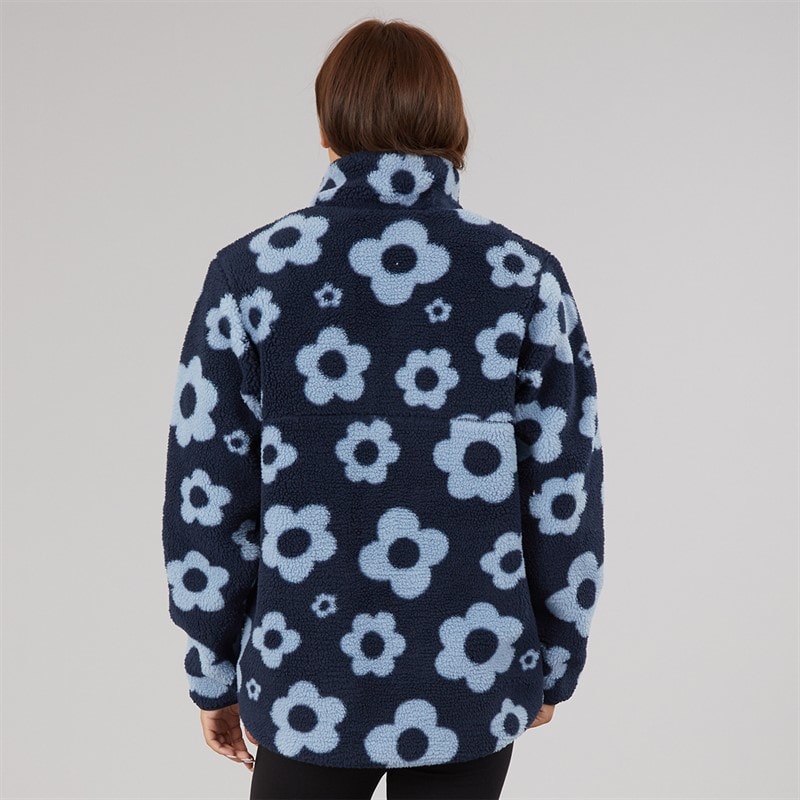 Womens Dessa 1/4 Zip Fleece Navy/Dusky Blue - Image 2
