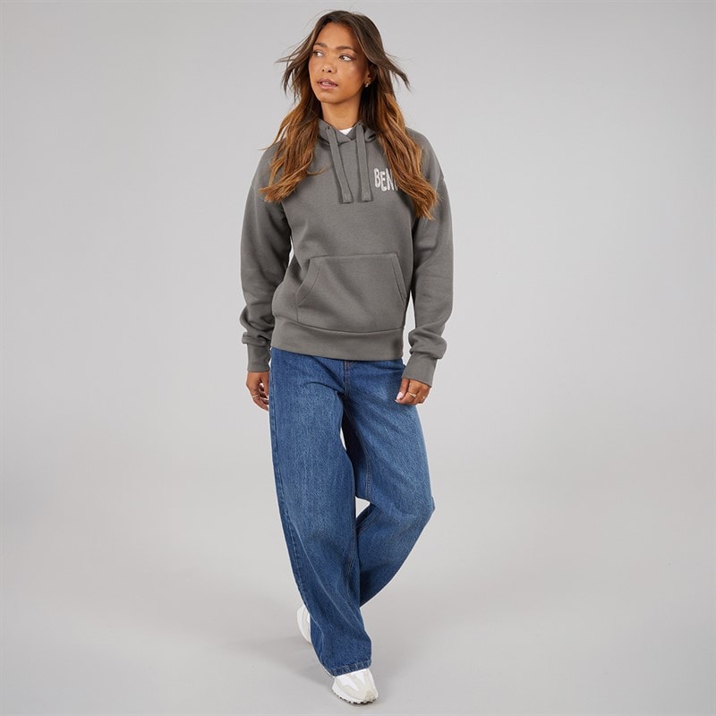 Womens Dess Hoodie With Glitter Graphic Charcoal - Image 4
