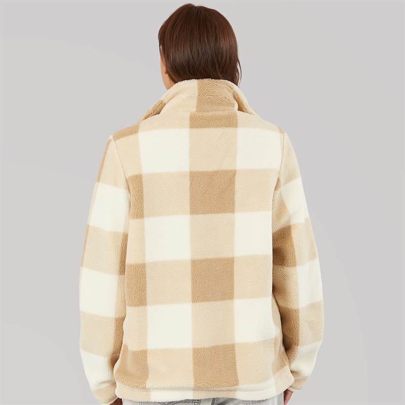 Womens Kess Funnel Neck Borg Chalk - Image 2