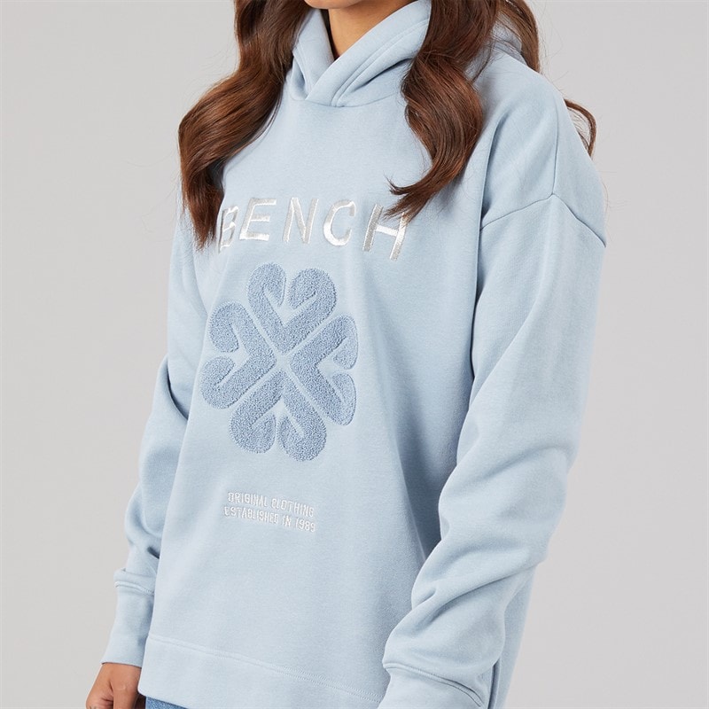 Womens Osta Loose Fit Hoodie Dusky Blue - Image 3