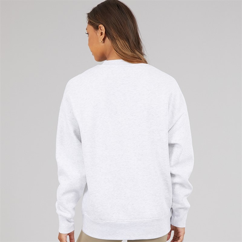 Womens Heya Oversize Crew Sweat Ice Grey Marl - Image 2