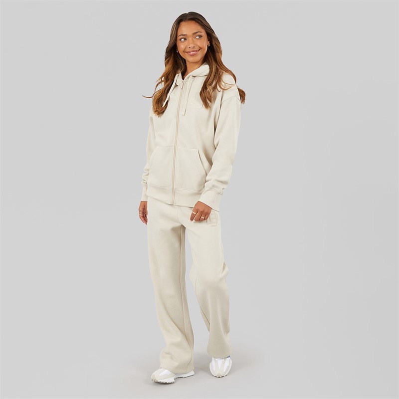 Womens Clari Oversize Zip Thru With Graphic Stone Grey - Image 4