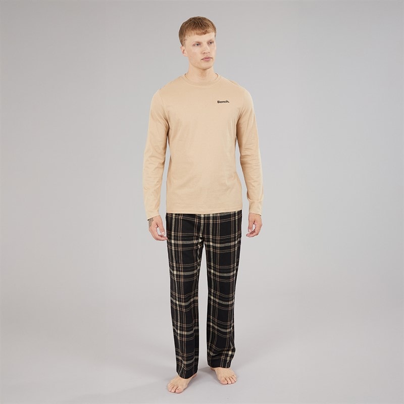 Mens Maugham Lounge Set Stone/Black/Taupe/Stone/Stone Grey Check - Image 4