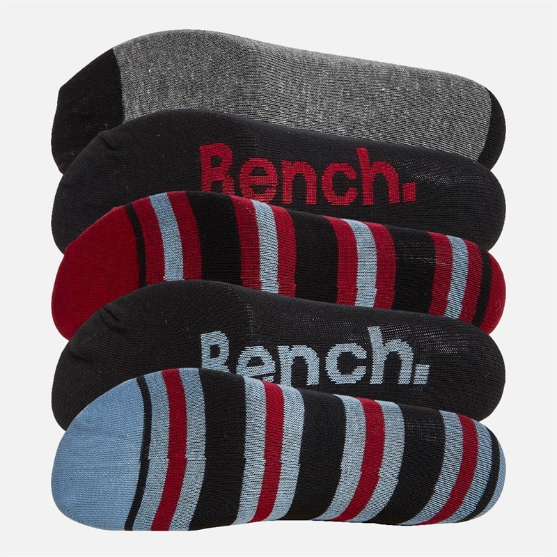 Mens Smithy Five Pack Dress Socks Black/Black/Charcoal Marl/Black/Black - Image 2