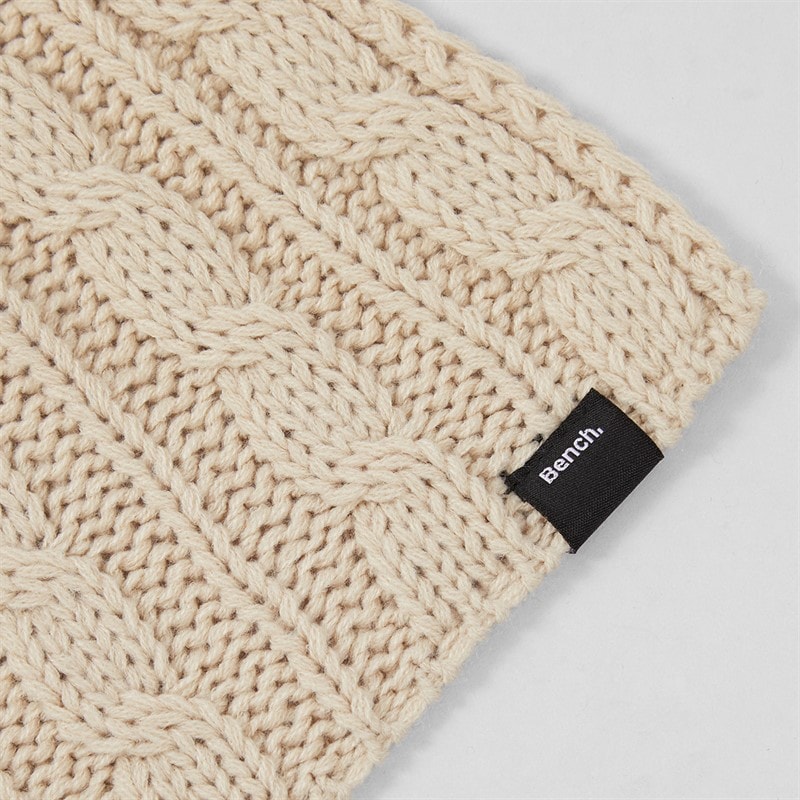 Womens Cable Knit Scarf Dark Chalk - Image 2
