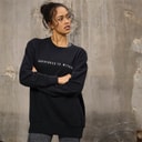 Womens Oversized Crew Neck Sweatshirt Black Beauty