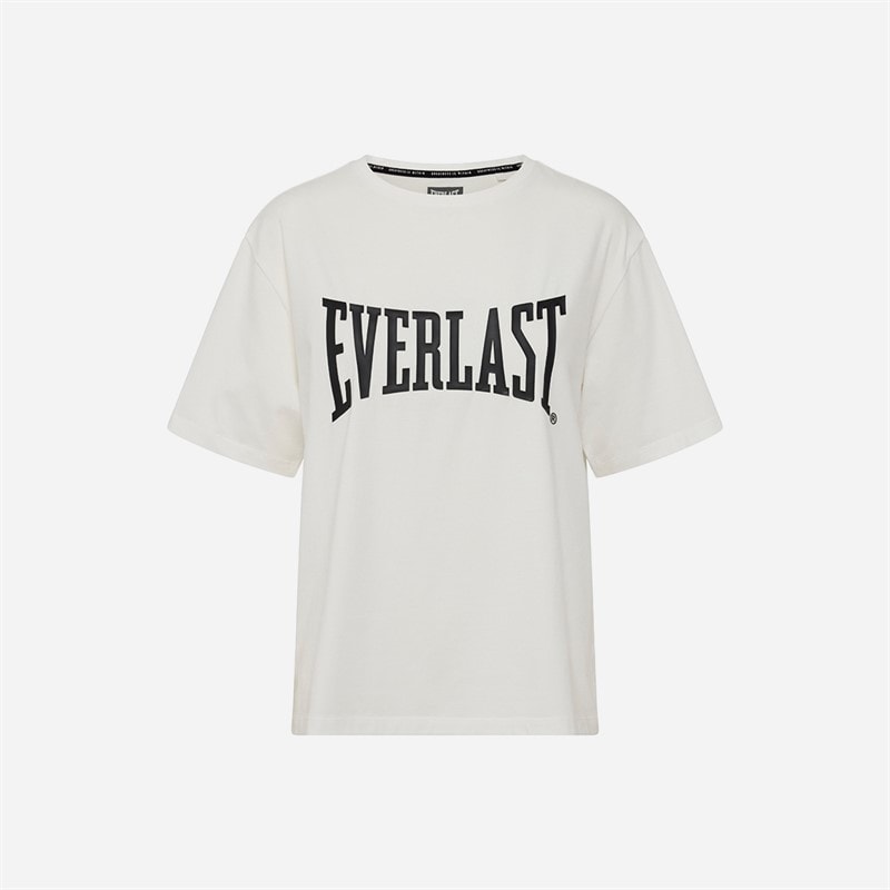 Everlast Womens Iconic Logo Oversized T-Shirt Brilliant White