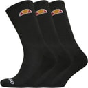 Three Pack Crew Socks Black