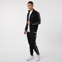 Mens Giraldo Taped Poly Tracksuit Black