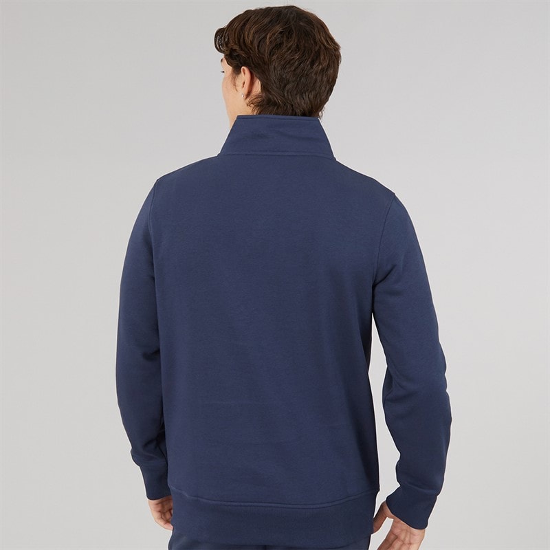 Mens Benevento 1/4 Zip Sweatshirt Navy - Image 2