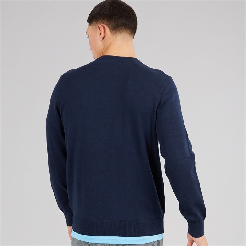 Mens Doyle Knitted Jumper Navy - Image 2