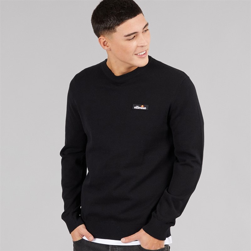 Mens Doyle Knitted Jumper Black - Image 1