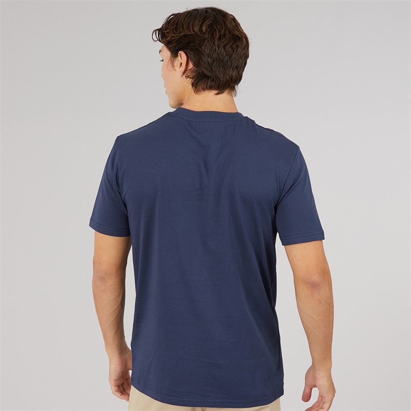 Mens Squalius Retro Stripe T-Shirt Navy - Image 2