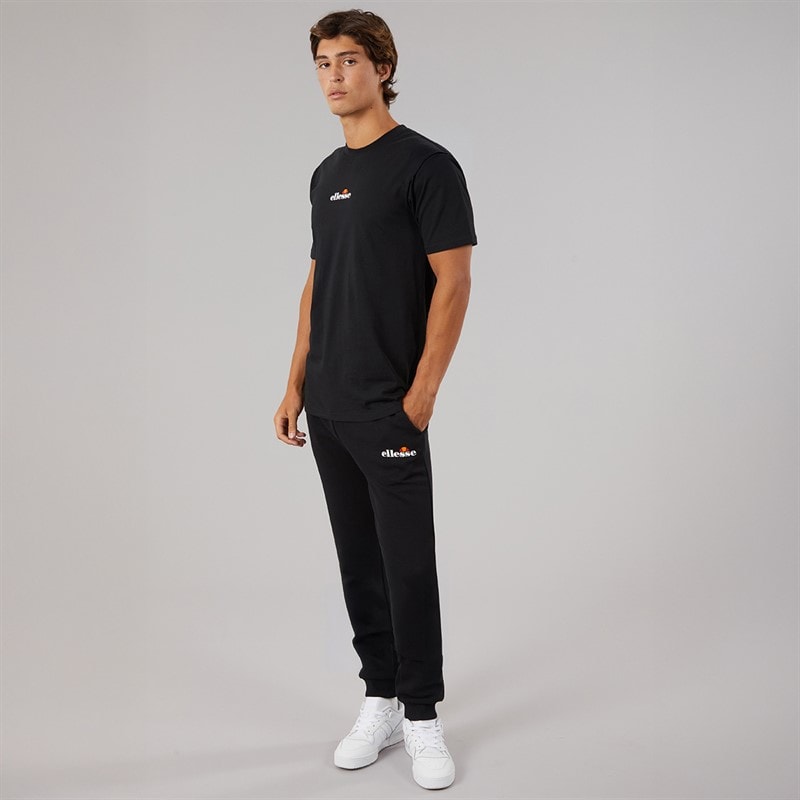 Mens Ollio 2 Central Logo T-Shirt Black - Image 4