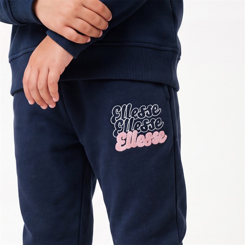 Girls Mazzi Bubble Logo Sweatshirt And Joggers Set Navy - Image 4