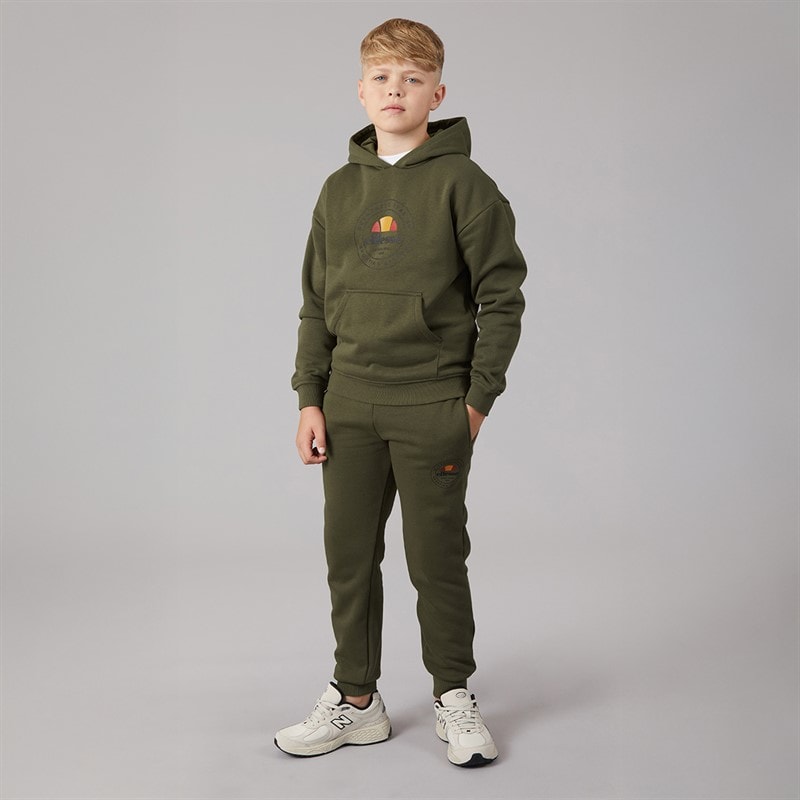 Ellesse Junior Boys Joel Logo Tracksuit Khaki