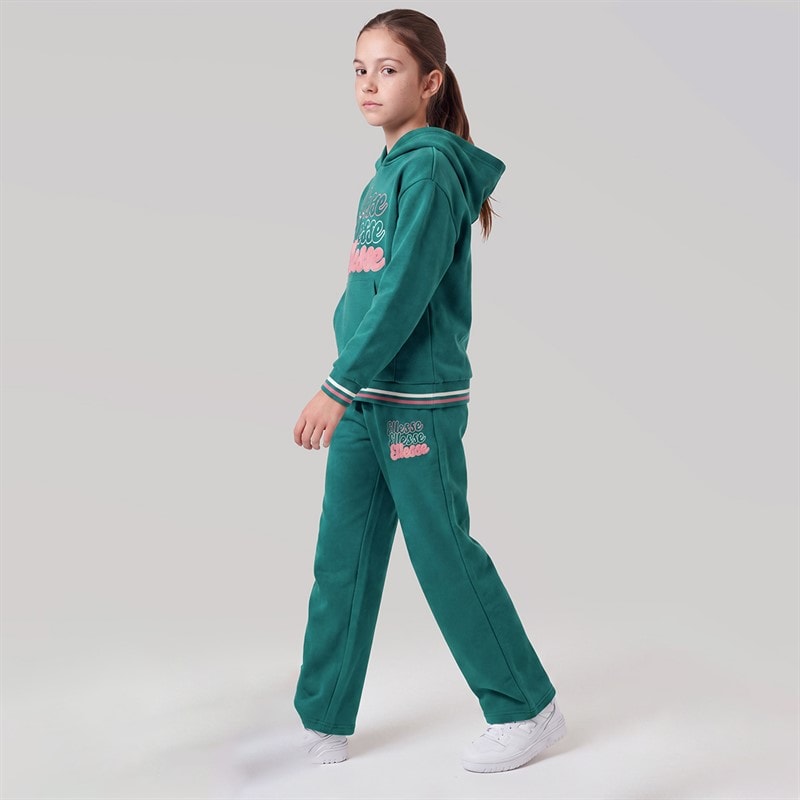Junior Girls Jiana Bubble Print Logo Tracksuit Green - Image 3